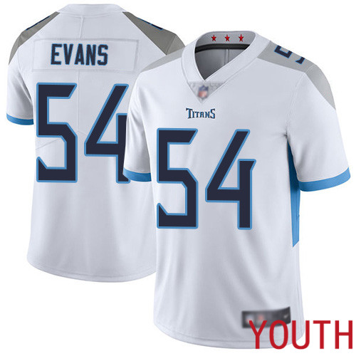 Tennessee Titans Limited White Youth Rashaan Evans Road Jersey NFL Football #54 Vapor Untouchable->tennessee titans->NFL Jersey